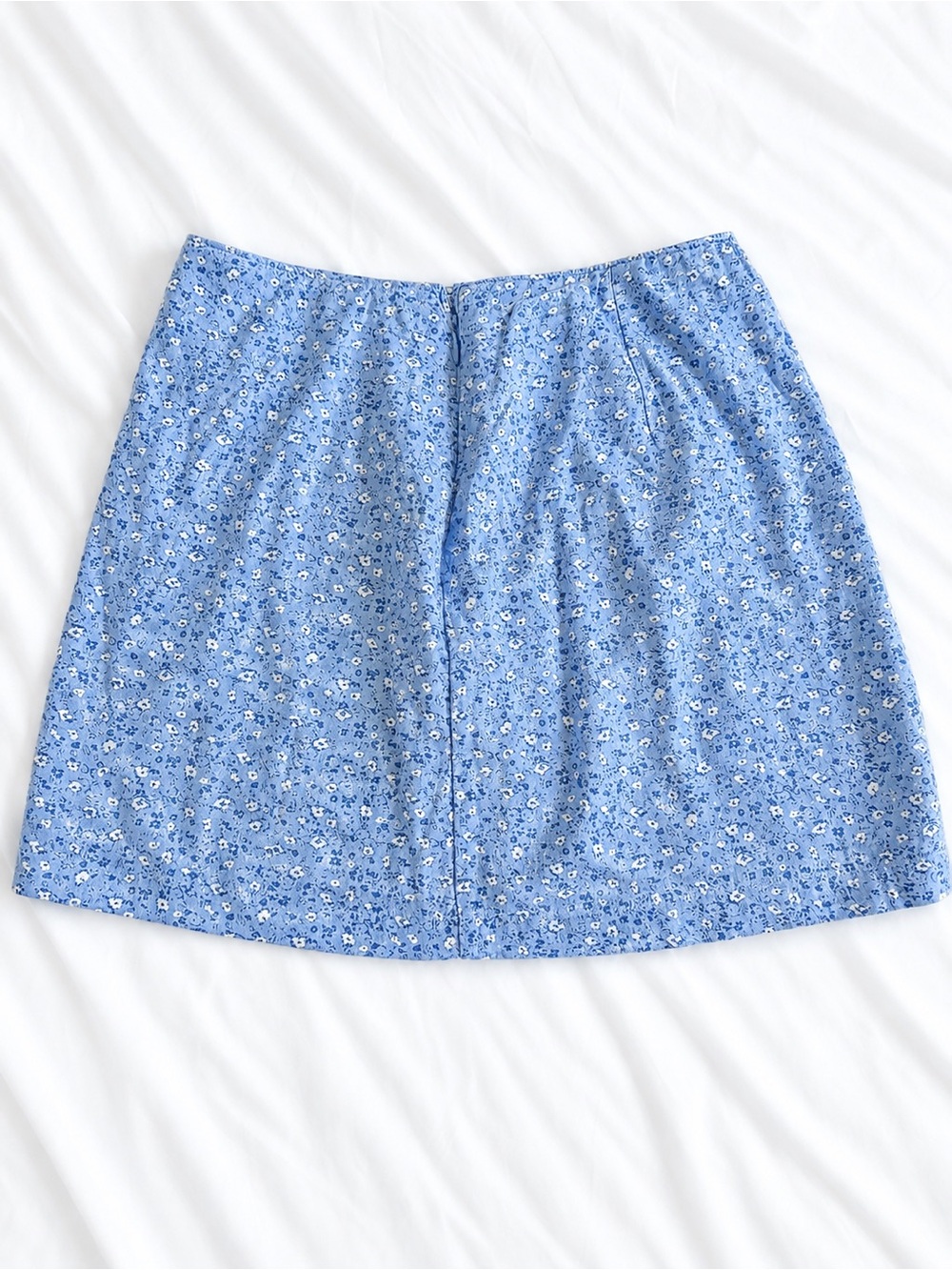 Abercrombie & Fitch Blue Floral Mini Skirt Size Small Cottagecore Y2K - Picture 2 of 4